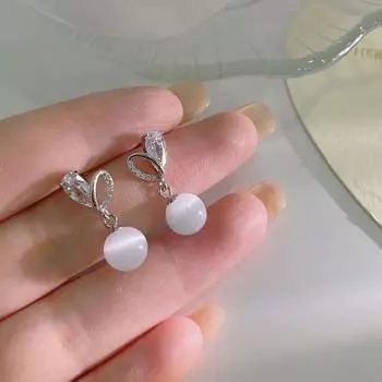 Серьги Sweet and Love с кошачьим глазом, элегантные серьги для женщин, новая ниша