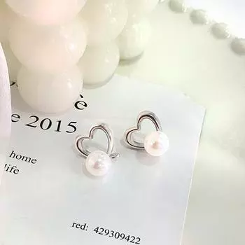 Серьги Sweet Hollow Love Pearl для женщин с легким роскошным темпераментом, изысканные серьги