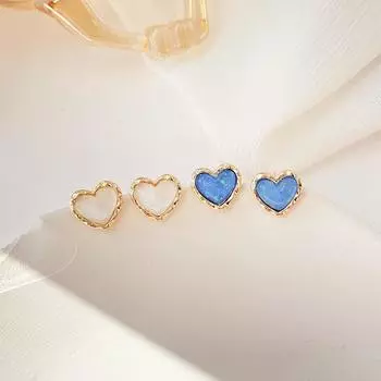 Серьги Sweet Love без отверстия, зажимы для ушей, серьги-клипсы в форме сердца без пирсинга, минималистичные серьги, ювелирные изделия CE848 белый