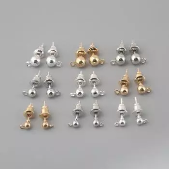 Серьги своими руками Крутые сплошные гвоздики Простые гвоздики Шариковые кольца для ремня Популярные серьги 3mm