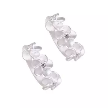 Серьги Taozhiyaoyao для женщин с цветочными серьгами Простые и свежие литературные серьги-пряжки