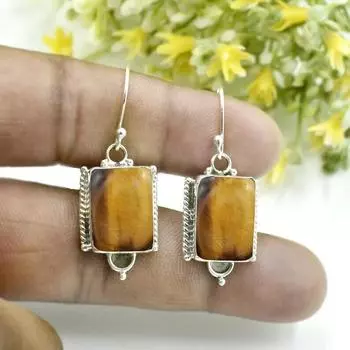 Серьги тигровый глаз, серьги из стерлингового серебра 925 пробы для женщин, простые висячие серьги