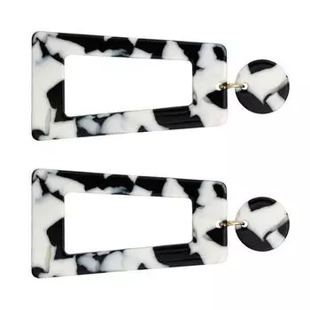 Серьги-трапеции из ацетата ручной работы, серьги на каждый день, ювелирные украшения для деловой встречи, уникальные серьги для модных женщин 1