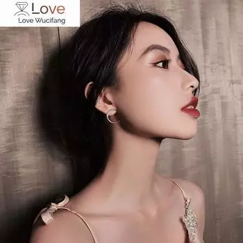 Серьги трендовые новые серьги Xingyue корейские асимметричные серьги High Sensation модные простые и изысканные ювелирные изделия