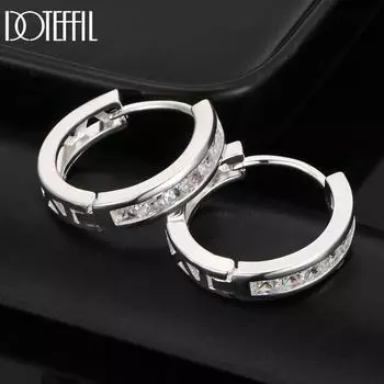 Серьги-треугольники с полым цирконием 925 пробы, модные свадебные украшения 1.20*1.20cm