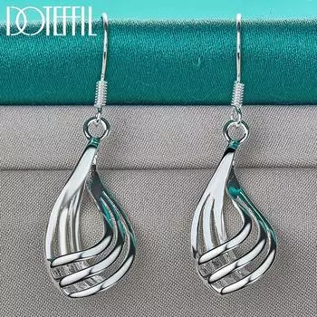 Серьги три овальные из стерлингового серебра 925 пробы, очаровательные украшения