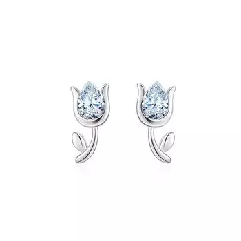 Серьги-тюльпаны. Нишевый дизайн для женщин. Легкие роскошные серьги для нового лета.