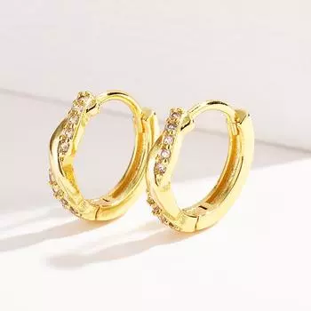 Серьги Twist Niche Design Sense Simple Temperament Personality High-end Ear Buckle Women s Trend золотой