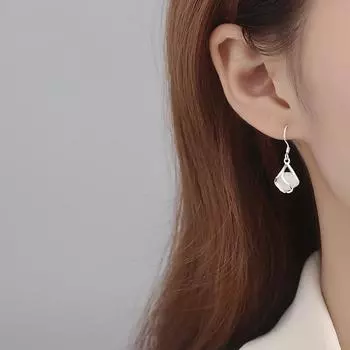 Серьги Twisted Line Opal, вращающиеся серьги с волнистой бахромой и цирконом, постепенное изменение темперамента Ebay copper.