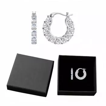 Серьги U-образной формы с бриллиантовой инкрустацией. Текстурные модные серьги. Легкие роскошные универсальные серьги из циркония.