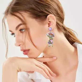 Серьги учителя естественных наук, акриловые висячие серьги с радужными буквами для учителей, преподавателей, библиотекарей, выпускные чтения, мероприятия «Снова в школу» 1