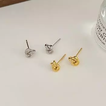 Серьги-узлы женские легкие роскошные нишевые дизайнерские простые и маленькие серьги с обмоткой