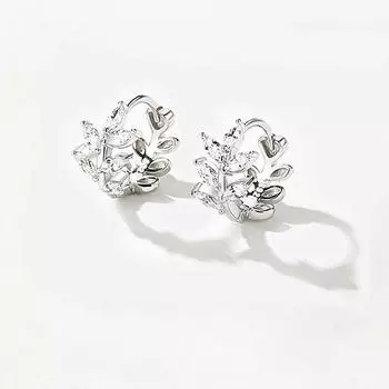 Серьги в форме листьев в стиле Мори, женские серьги из чистого серебра 999 пробы, простые и свежие, милые, подходящие друг другу, нежные серьги 999