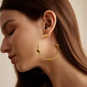 Серьги в форме звезды и буквы C, женские серьги в преувеличенном стиле, нишевые дизайнерские серьги, модные серьги класса люкс