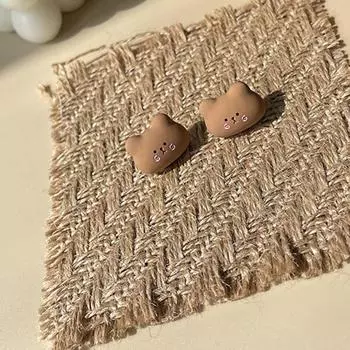 Серьги в корейском стиле с животными, серьги-мишки, милые серьги, забавные серьги-пусеты, украшение Bear