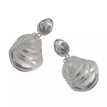 Серьги в современном геометрическом стиле, серьги-подвески с геометрическими складками с серебристыми и золотистыми акцентами для повседневной носки, для свидания серебряный