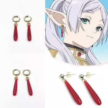 Серьги в стиле аниме Frieren Beyond Journey s, ювелирные изделия, серьги с имитацией ушей эльфа для косплея, мужские и женские модные аксессуары, серьги-капли