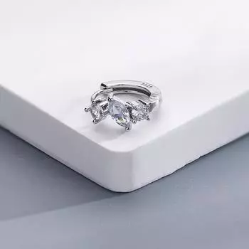 Серьги в стиле барокко с круглым цирконием, маленькая пряжка для ушей, легкие, роскошные, тяжелые, промышленные, готические, серьги-гвоздики, милая и крутая, трендовая личность