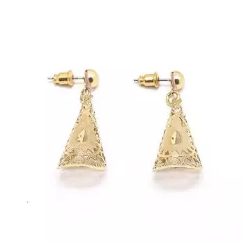 Серьги в стиле бохо с объемным геометрическим узором, полые серьги-трубы с подвеской в виде шляпы и кисточками для женщин, роскошные, универсальные 14k