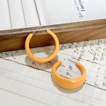 Серьги в стиле ретро Гонконга в форме буквы C, модный женский темперамент, модная летняя преувеличенная девушка, геометрические серьги в форме сердца