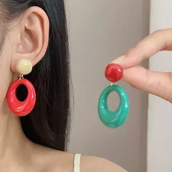 Серьги в стиле ретро с карамельным ветром, простые длинные геометрические серьги-подвески для женщин, праздничные и дорожные украшения, подарок как