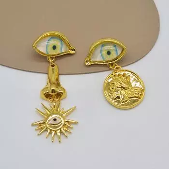 Серьги в стиле ретро в стиле барокко, серьги с кисточками, тканые длинные серьги ручной работы из бисера, серьги в стиле дворцовой живописи маслом 1