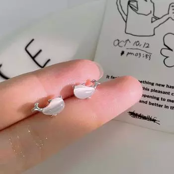 Серьги в виде дельфинов, милые мини-изысканные, универсальные, милые, новые серьги в виде животных