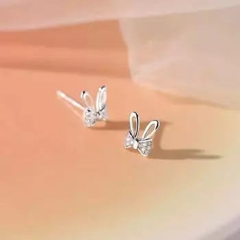 Серьги в виде кролика для женщин с маленькими и изысканными высококачественными новогодними серьгами Niche