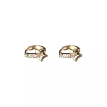 Серьги в виде пятиконечной звезды, серьги в виде звезды, маленькие круглые серьги для женщин, застежки-пряжки, мини, легкие, роскошные, стиль для поездок на работу