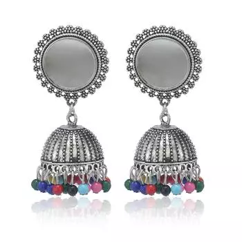 Серьги в виде птичьей клетки, универсальные серьги в стиле ретро с пустыми колокольчиками и кисточками Ид аль-Фитр Лассер Байрам