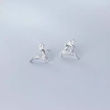 Серьги в виде рогов женские легкие роскошные милые маленькие рождественские серьги в виде лося не нужно снимать серьги во время сна