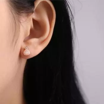 Серьги в виде сумки для денег Niche Design для женщин, высококачественные серьги в виде клея из ракушек и тыквы, серьги в национальном стиле