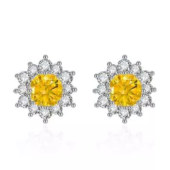 Серьги Watershi Sun Flower, японские и корейские серьги высокого уровня, полные снежинок