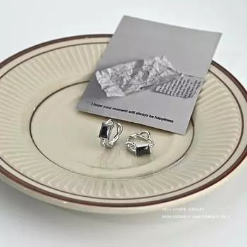 Серьги-вкладыши Square Drill Light Luxury Niche High-end Design Geometric Earrings Earrings