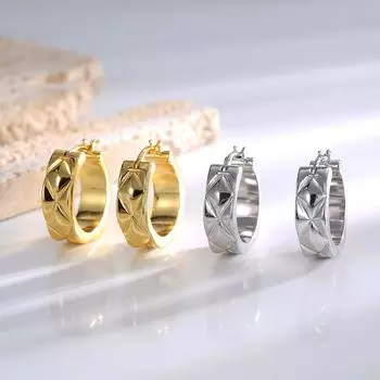 Серьги Xiaoxiang с ромбами из золота, женские, осень и зима 2025, новые высококачественные метафизические серьги, неделя ювелирных изделий