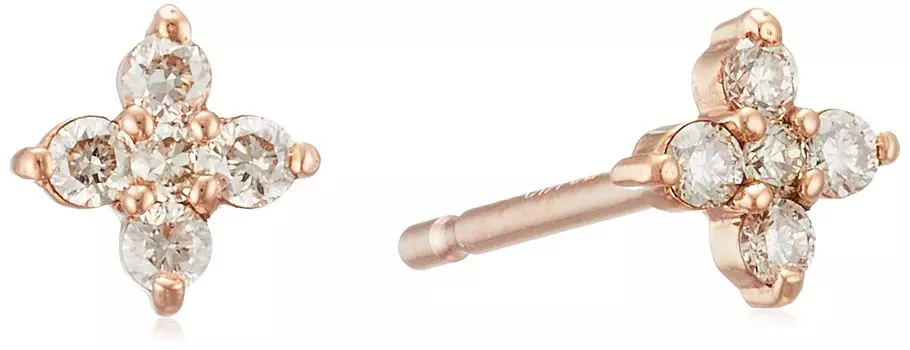 Серьги Yondo Diamond K10 из розового золота 151826153108 canal4 (Канал-Си) (PG)