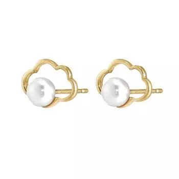 Серьги Yunduo Beizhu для всего тела, простые, симпатичные, простые, японские, благоприятные, облачные серьги