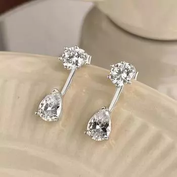 Серьги Женская мода Дизайн сращивания Серьги с цирконом Трансграничные серьги