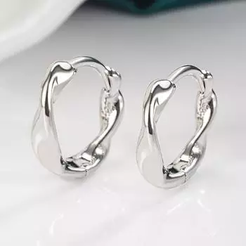 Серьги женские трендовые персонализированные застежки для ушей модные простые маленькие серьги волнистые украшения для ушей