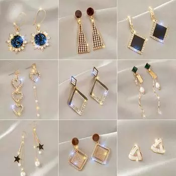Серьги, Женственность, Высококачественные серьги-гвоздики, Новая модная атмосфера, Легкие роскошные серьги, Популярные серьги.
