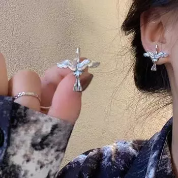 Серьги-журавлики Уникальные серьги Серьги для женщин