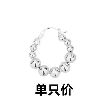 Серьги-змеи, простые круглые бусины, вращающаяся застежка, постепенное изменение размера, серьги-шарики copper