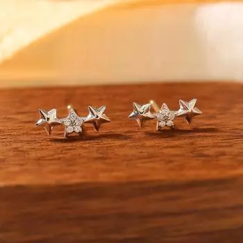 Серьги-звезды для женщин. Модные, универсальные и стильные серьги высокого класса. Подарки для лучших подруг и девушек.