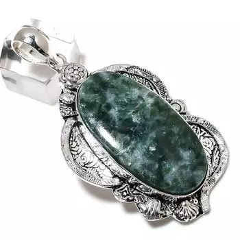 Seraphantine Gemstone Handmade 925 Sterling Silver Jewelry Pendant 2.80 G3A51