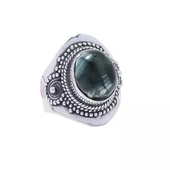 Seraphinite - Russia Gemstone 925 Sterling Silver Ring V8544, Green Ring, Oval Ring, Valentin s Day Gift, Gift For Her, Birthday Gift, Handmade Jewelr