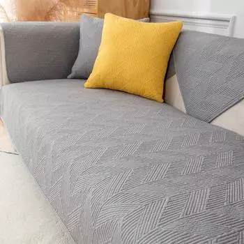 Серая диванная подушка Four Seasons, универсальная нескользящая подушка, скандинавский простой современный чехол из чистой хлопчатобумажной ткани, высококачественный чехол для дивана, чехол 70*70