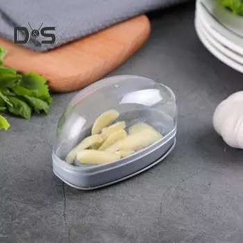 Серая дробилка для чеснока, ручное нажатие, полезная терка для измельчения чеснока, инструмент для приготовления пищи серый