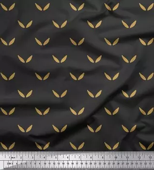 Серая японская креп-сатиновая ткань Soimoi, мазок кисти, абстрактная ткань с принтом, 42 дюйма на метр 42 Inch Wide - Poly Crepe серый