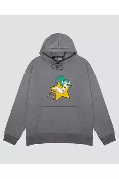 Серая толстовка унисекс с капюшоном Lamu