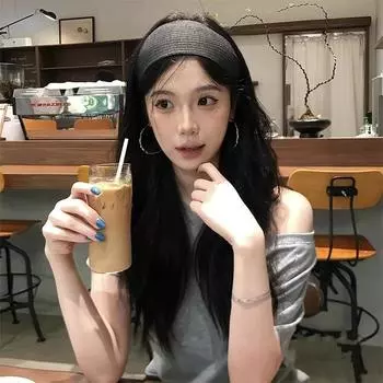 Серая вязаная повязка на голову с широкими полями, повязка на голову в стиле высокой моды на осень и зиму, головной убор с высоким черепом и защитой от мытья лица